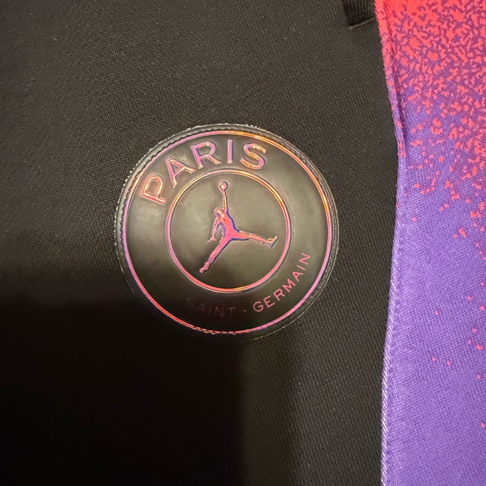 Nike PSG Black Joggers with Purple and Pink Accents unisex XL - Picture 2 of 5
